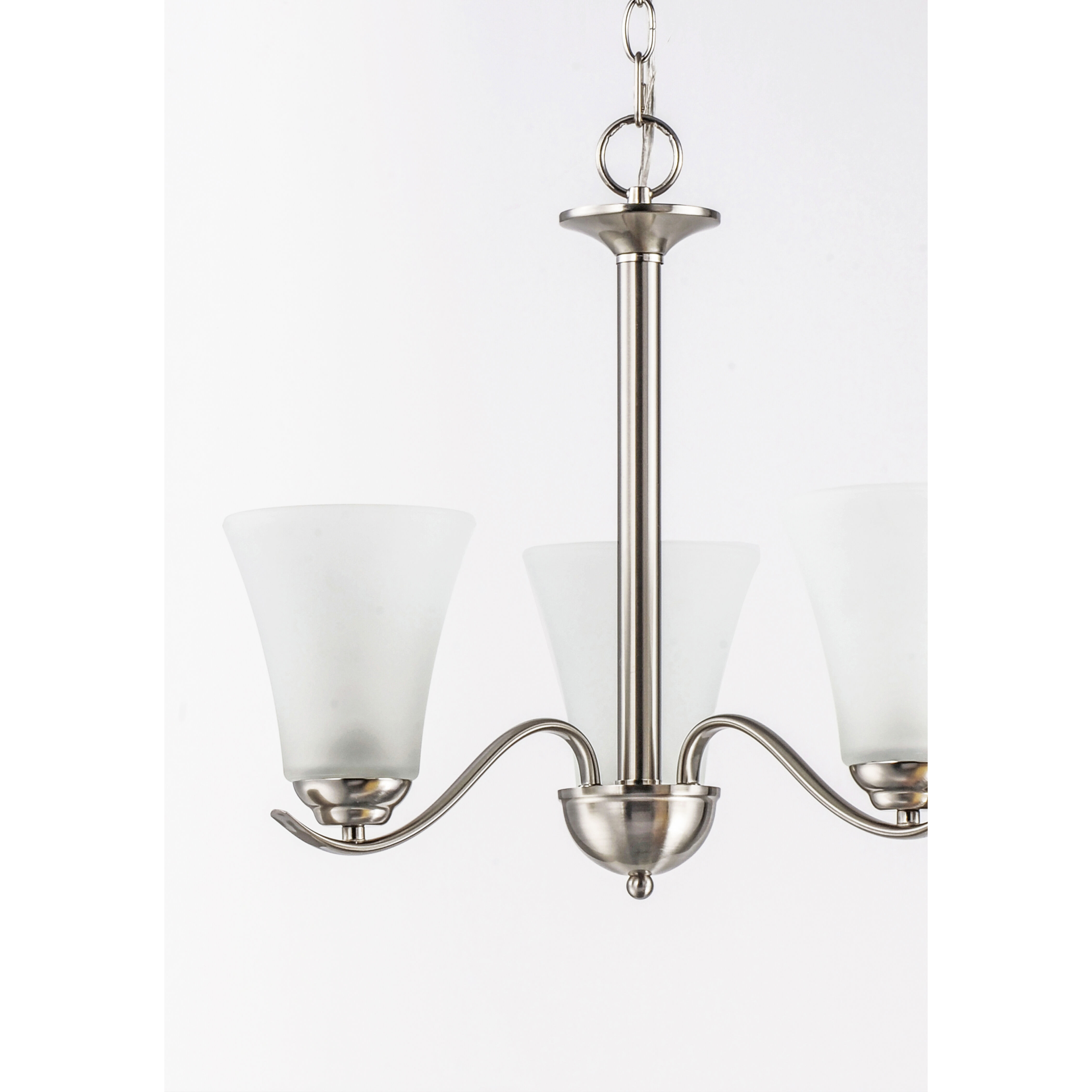 Vital 3 Light 20 inch Satin Nickel Chandelier Ceiling Light