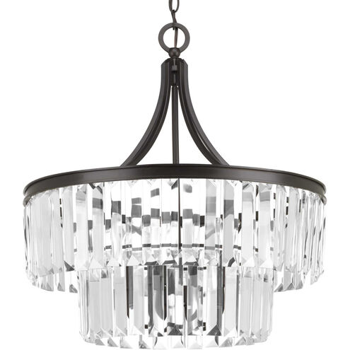 Glimmer 5 Light Antique Bronze Pendant Ceiling Light, Design Series