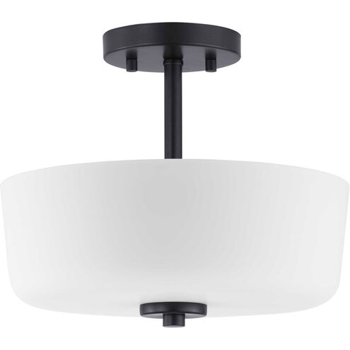 Tobin 2 Light 12 inch Matte Black Semi-Flush Mount Convertible Ceiling Light