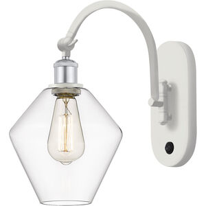 Ballston Cindyrella 1 Light 8 inch White and Polished Chrome Sconce Wall Light in Incandescent, Clear Glass