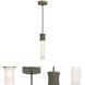 Kane 1 Light 5 inch Smokey Taupe with Polished Nickel Pendant Ceiling Light in Smoky Taupe