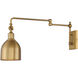 Farmhouse 6 inch 60.00 watt Natural Brass Adjustable Wall Sconce Wall Light