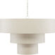 Livello 9 Light 36 inch White/Linen Chandelier Ceiling Light