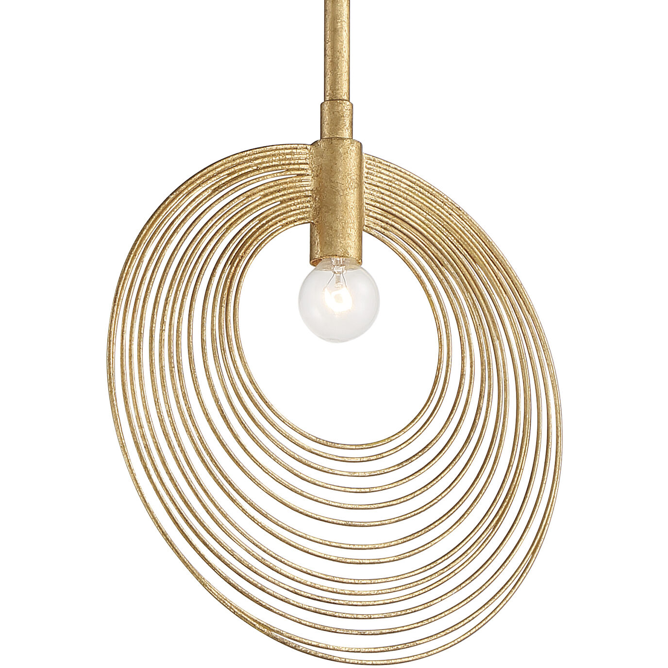 Doral 1 Light 10 inch Renaissance Gold Mini Pendant Ceiling Light