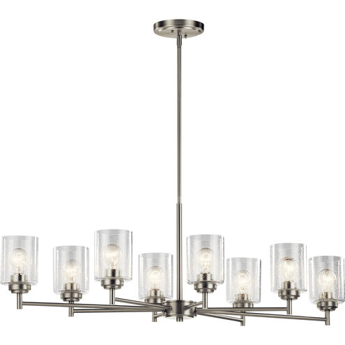 Winslow 8 Light 20 inch Brushed Nickel Chandelier 1 Tier Small Ceiling Light, Small