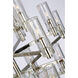 Chapman & Myers Sonnet LED 42 inch Polished Nickel Chandelier Ceiling Light in Clear Glass, Large