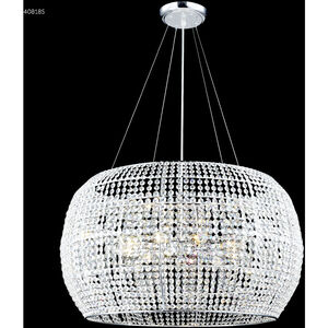 Contemporary 9 Light 27 inch Silver Crystal Chandelier Ceiling Light