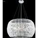 Contemporary 9 Light 27 inch Silver Crystal Chandelier Ceiling Light