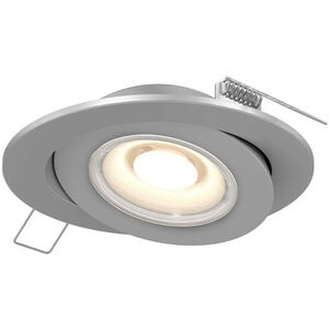Pivot Satin Nickel Regressed in Color Temperature Changing, Flat Gimbal Light