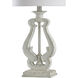 Signature 27 inch 60 watt Distressed White Table Lamp Portable Light