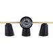 Rame 3 Light 23 inch Black/Gold Vanity Light Wall Light