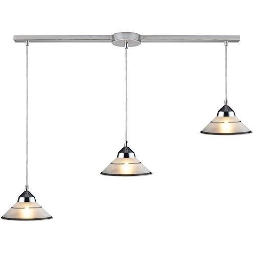 Refraction Linear Mini Pendant Ceiling Light in Etched Clear