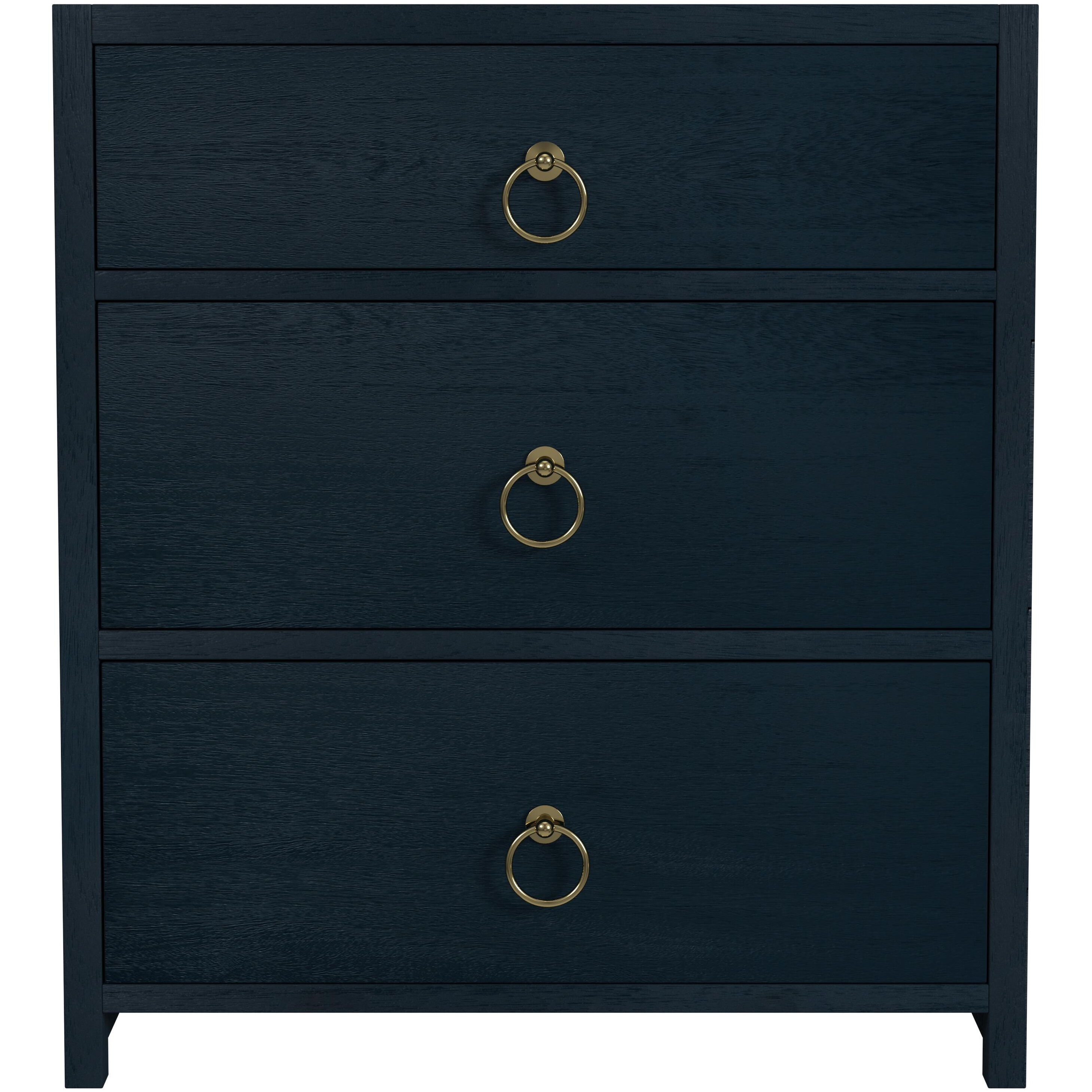 Lark  3 Drawer Nightstand in Navy Blue