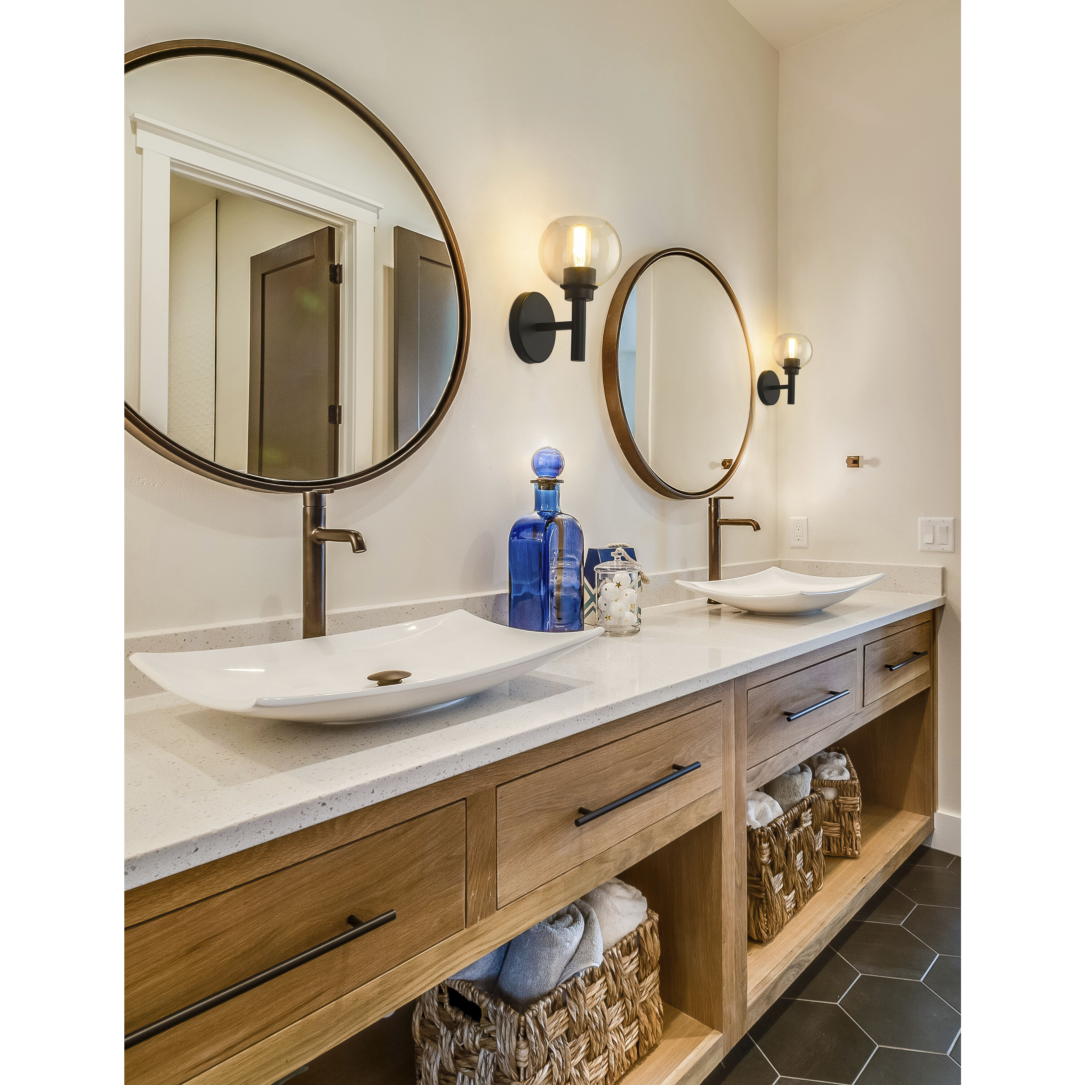 Sutton 1 Light 6 inch Matte Black Wall Sconce Wall Light