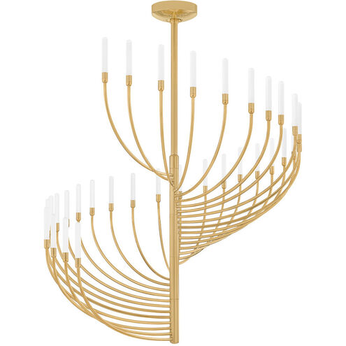 Amalthea LED 42 inch Vintage Brass Chandelier Ceiling Light