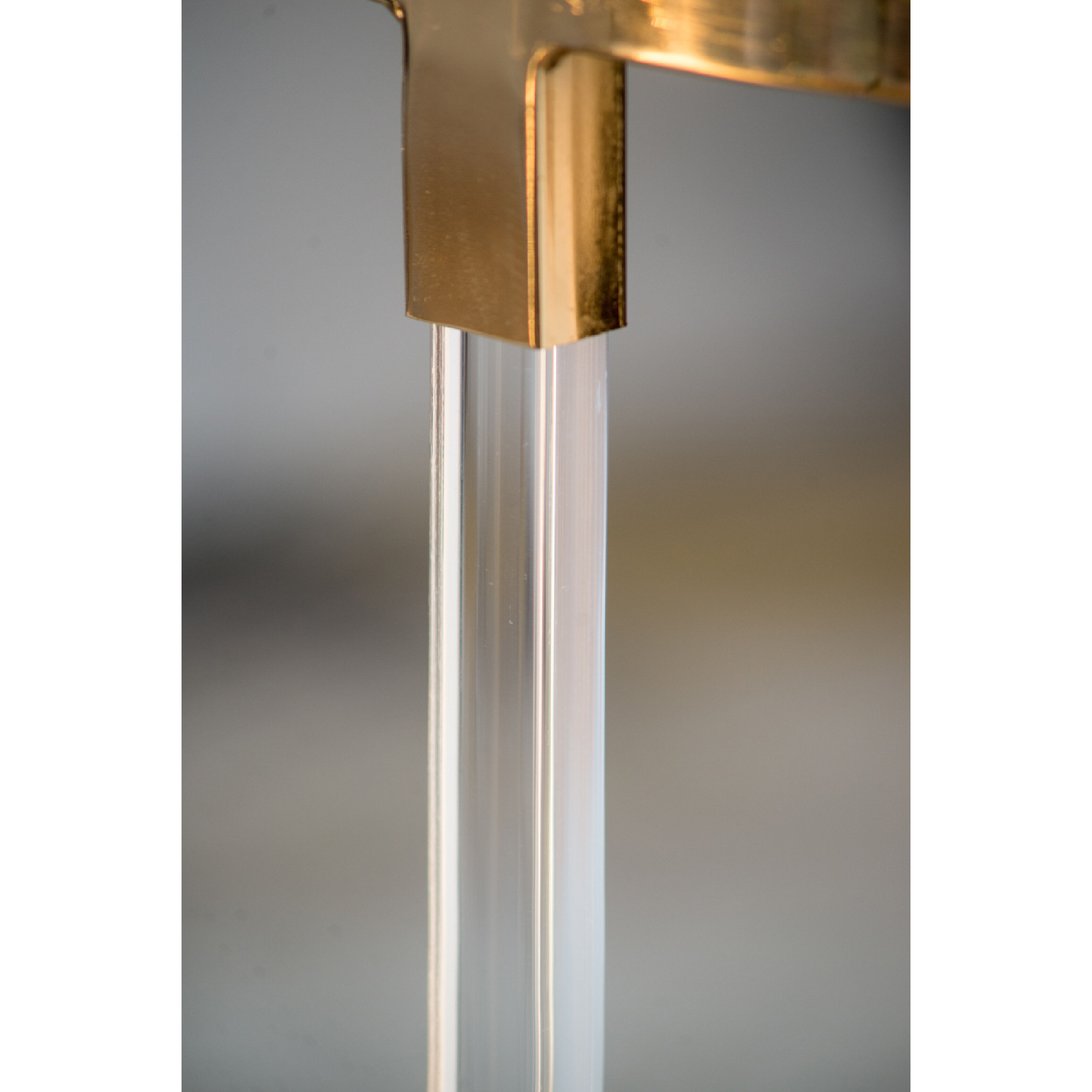 Verrill Gold/Clear Accent Table