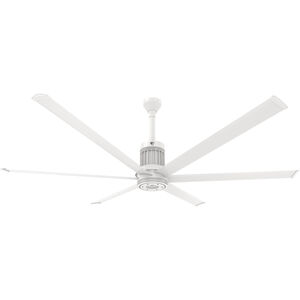 i6 84 inch Matte White Outdoor Ceiling Fan, Standard Mount