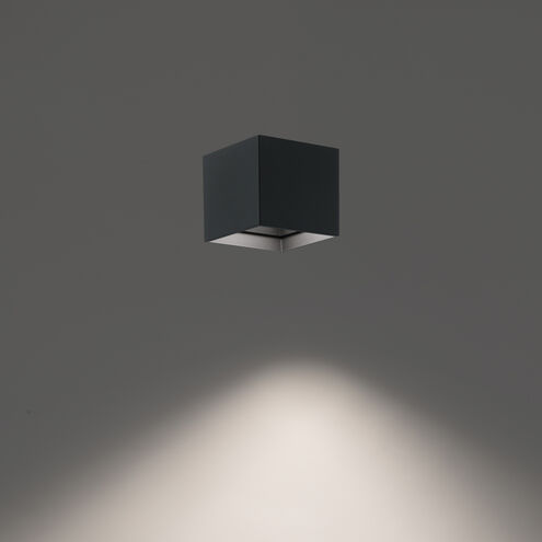Kube 1 Light 5 inch Black Outdoor Flush Mount in 3500K