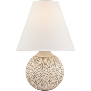 Capers 29.5 inch 15 watt Aged Brass/Ceramic Ivory Petal Table Lamp Portable Light