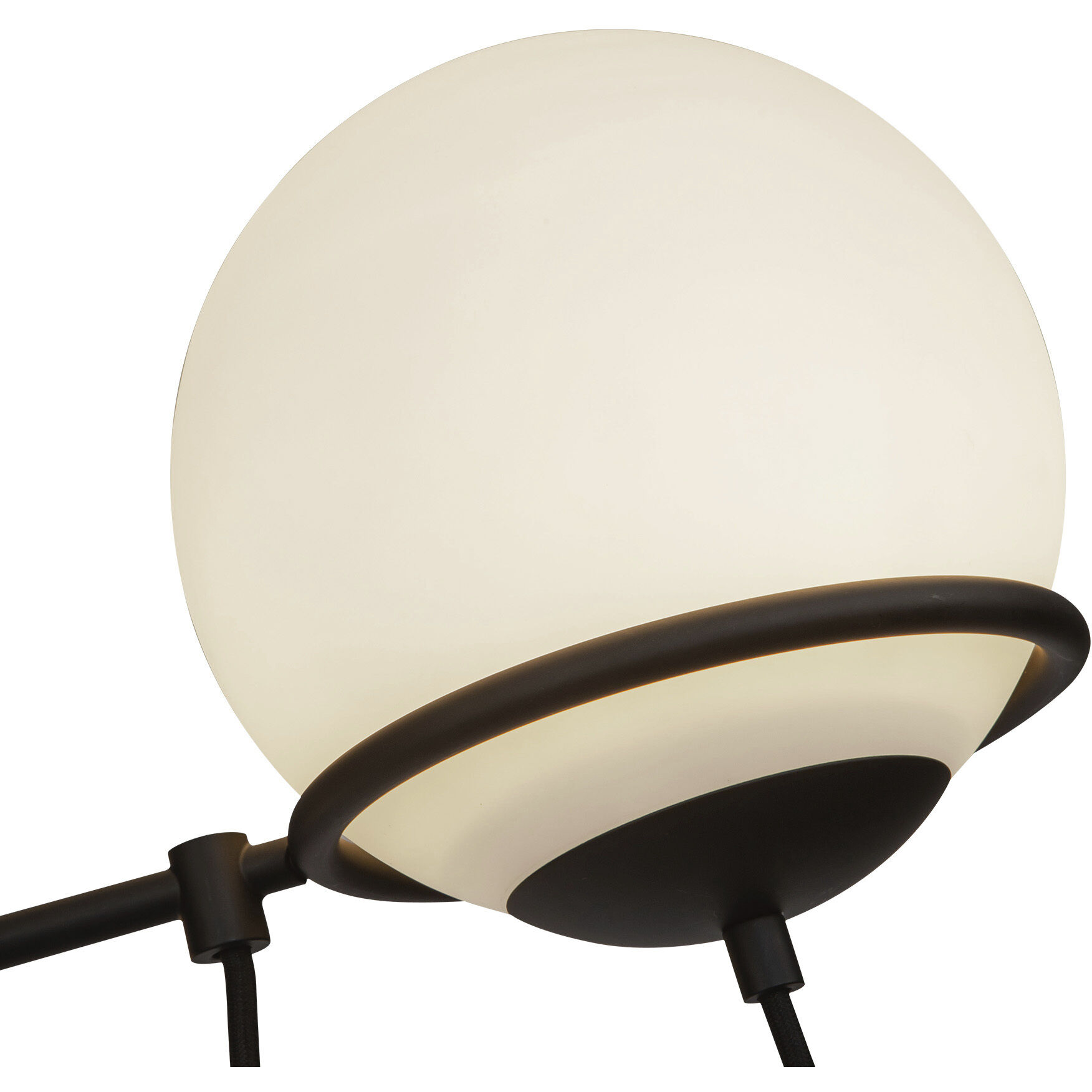 Alora Mood Alba 6 Light 32 inch Matte Black/Opal Glass Chandelier Ceiling Light