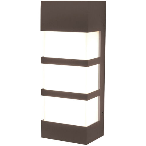 State LED 12 inch Textured Bronze Outdoor Sconce