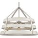Brigantine 5 Light 24 inch Weathered White with Satin Nickel Chandelier Ceiling Light