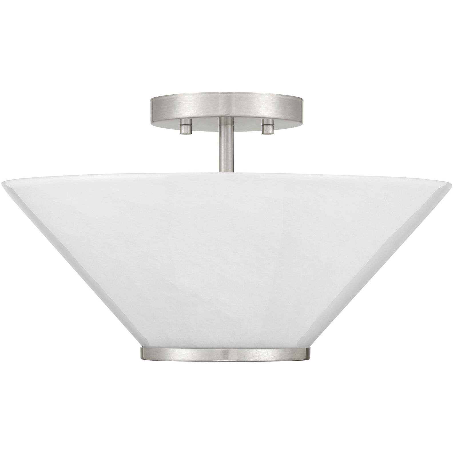 Blair 3 Light 15 inch Satin Nickel Convertible Semi-Flush or Pendant Ceiling Light