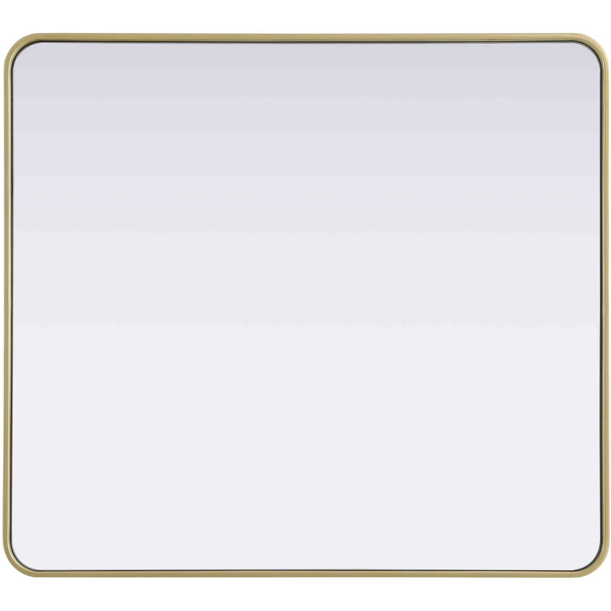 Remy 40 X 36 inch Brass Mirror