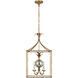 Chapman & Myers Gramercy LED 17 inch Gilded Iron Lantern Pendant Ceiling Light