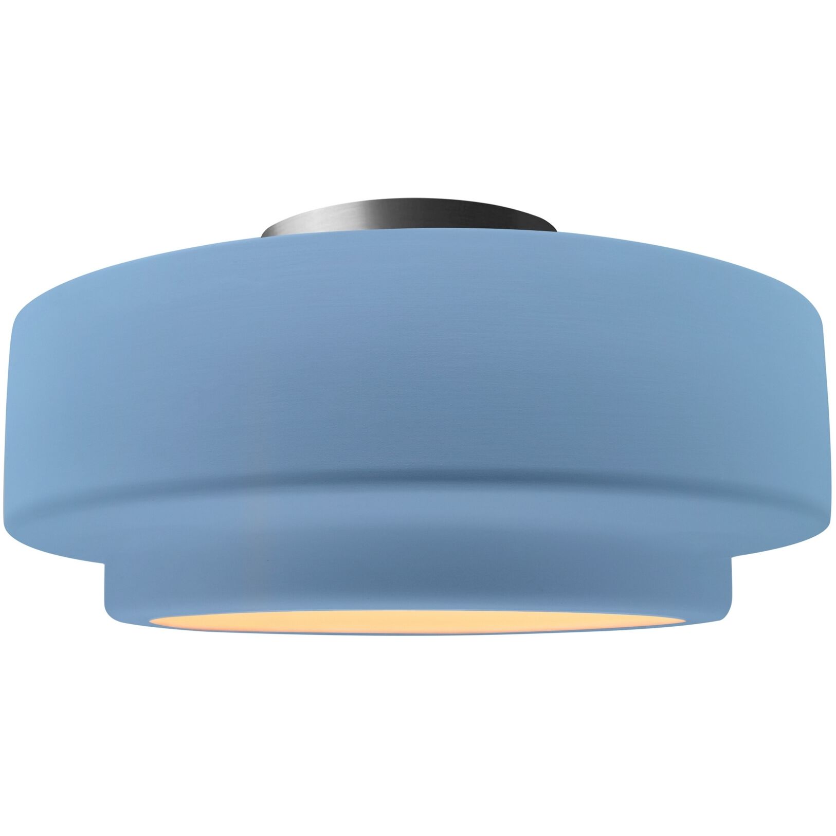 Radiance Collection - Tier 1 Light 12 inch Sky Blue Semi-Flush Ceiling Light, Form+Finish+Function