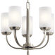 Kennewick 5 Light 19 inch Brushed Nickel Chandelier 1 Tier Medium Ceiling Light