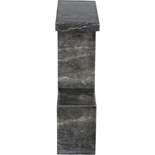 Aero 30 X 17.5 inch Black Marble Side Table
