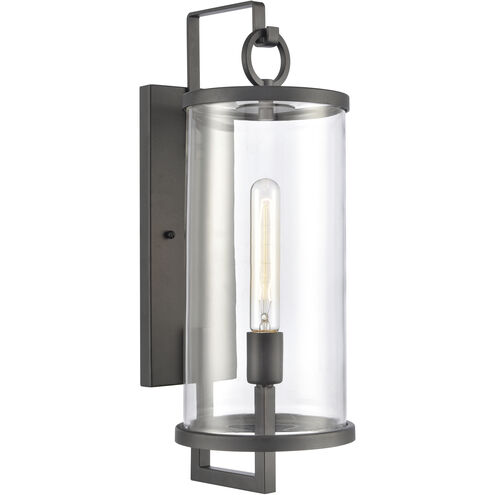 Hopkins 1 Light 20.5 inch Charcoal Black Outdoor Wall Sconce