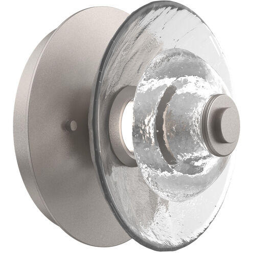 Atmosphere Cirrus LED Metallic Beige Silver Sconce/Flush Mount Ceiling Light in 3000K LED, Clear Granite, Small
