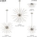 Utopia 8 Light 34 inch Polished Chrome Pendant Chandelier Ceiling Light