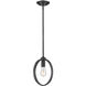 Colson Pendant Ceiling Light in Matte Black, No Shade