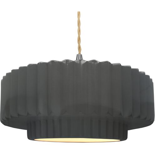 Radiance 1 Light 16.25 inch Gloss Grey and Brushed Nickel Pendant Ceiling Light