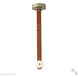 Art & Alchemy SNAPS LED 4 inch Modern Brass Pendant Ceiling Light in Chestnut Leather with Alabaster, Small