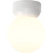 Lyra 1 Light 7.09 inch Gloss Glaze White Bathroom Ceiling Light