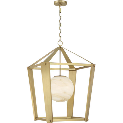 Shimmer 1 Light 20.5 inch Legacy Brass Pendant Ceiling Light