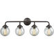 Beckett 4 Light 33 inch Oil Rubbed Bronze Vanity Light Wall Light