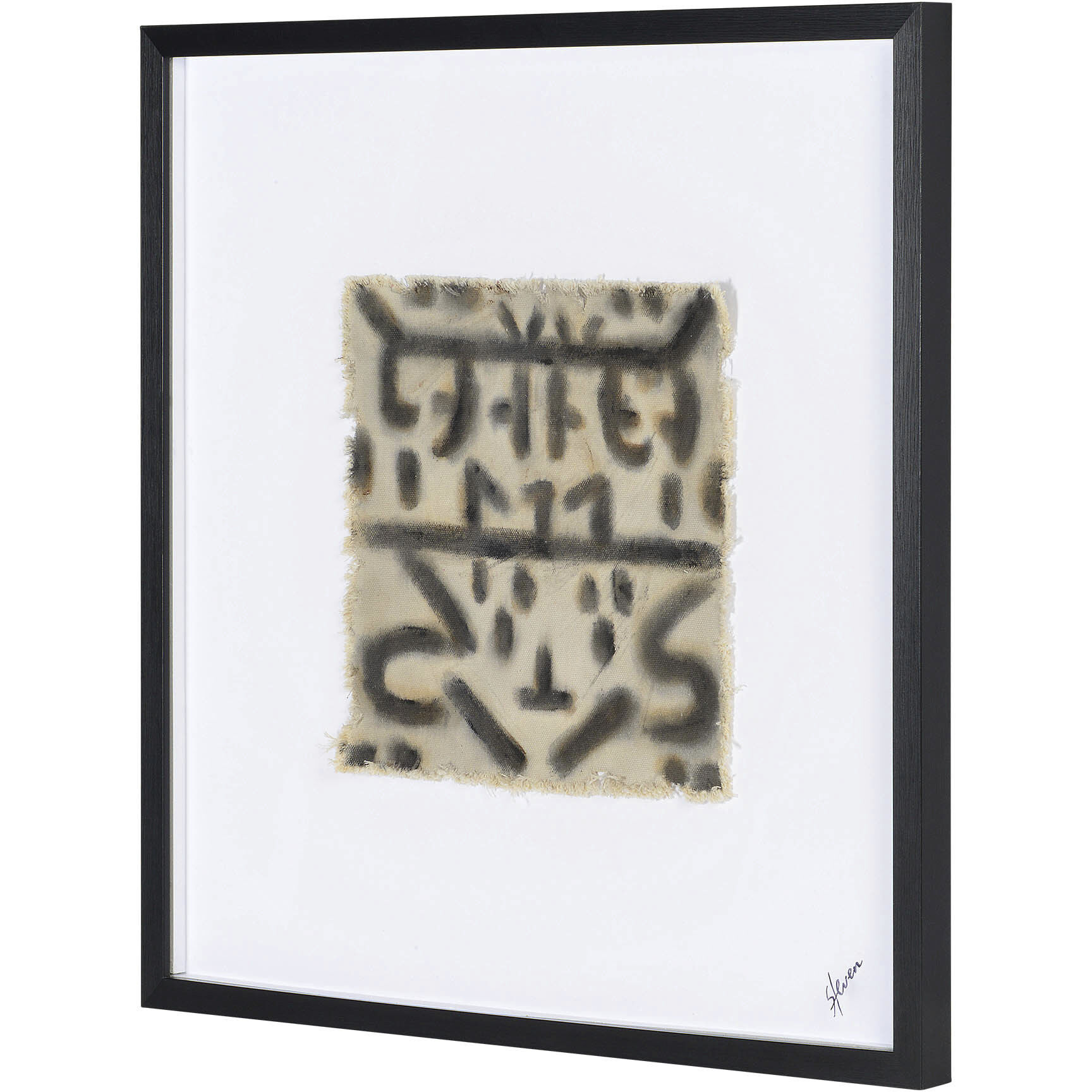 Ktir Off-White and Black Wall Art, Set of 4