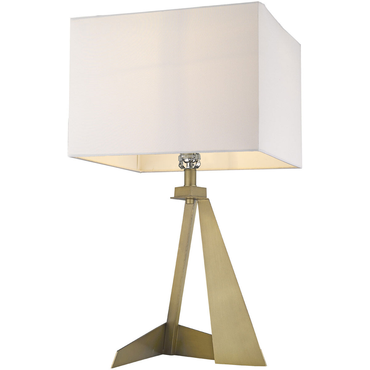 Stratos 25 inch 100.00 watt Aged Brass Table Lamp Portable Light