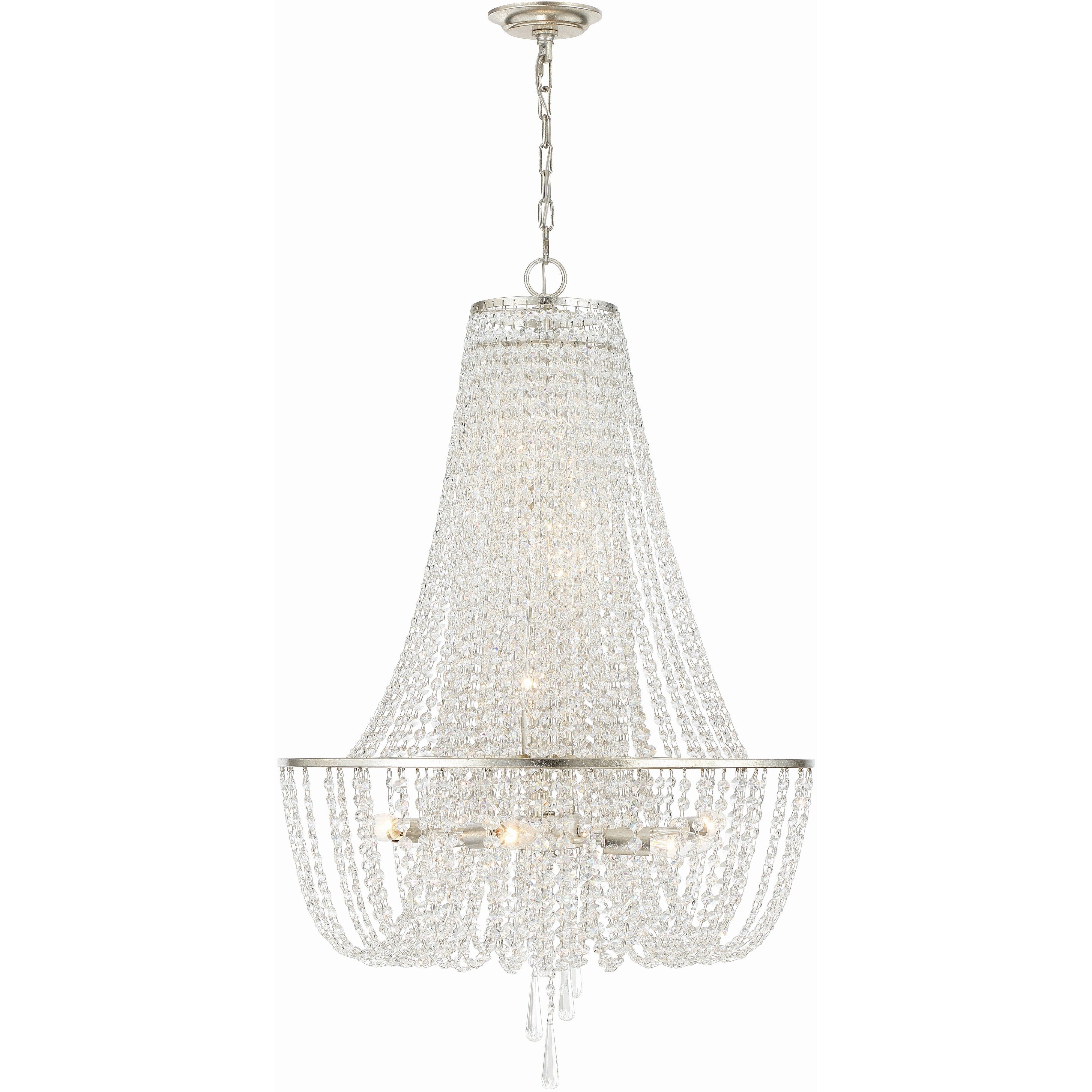 Arcadia 9 Light 24 inch Antique Silver Chandelier Ceiling Light