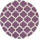 Pollack 96 X 96 inch Bright Purple, Cream Rug