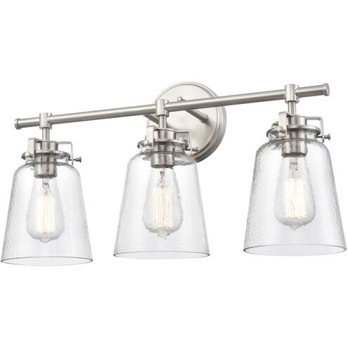 Amberose 3 Light 23 inch Brushed Nickel Vanity Light Wall Light