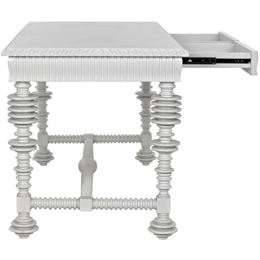 Portuguese 60 X 28 inch Solid White Desk, Small