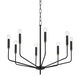 Bailey 8 Light 30 inch Aged Brass/Soft Black Chandelier Ceiling Light in Aged Brass and Soft Black