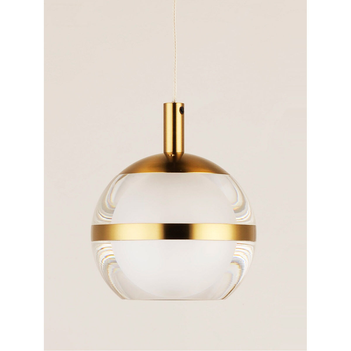 Swank LED 4.5 inch Natural Aged Brass Single Pendant Ceiling Light