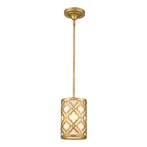 Arabella 1 Light 16 inch Distressed Gold Mini Pendant Ceiling Light, Gilded Nola